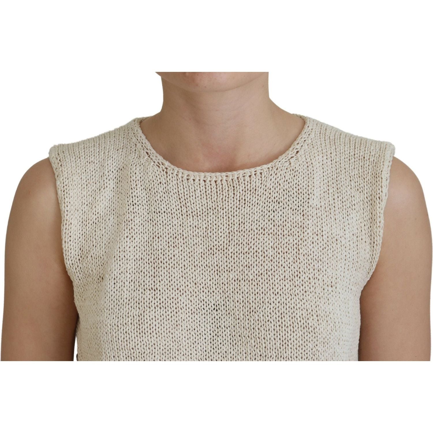 PINK MEMORIES بلوزة بدون أكمام أنيقة باللون البيج