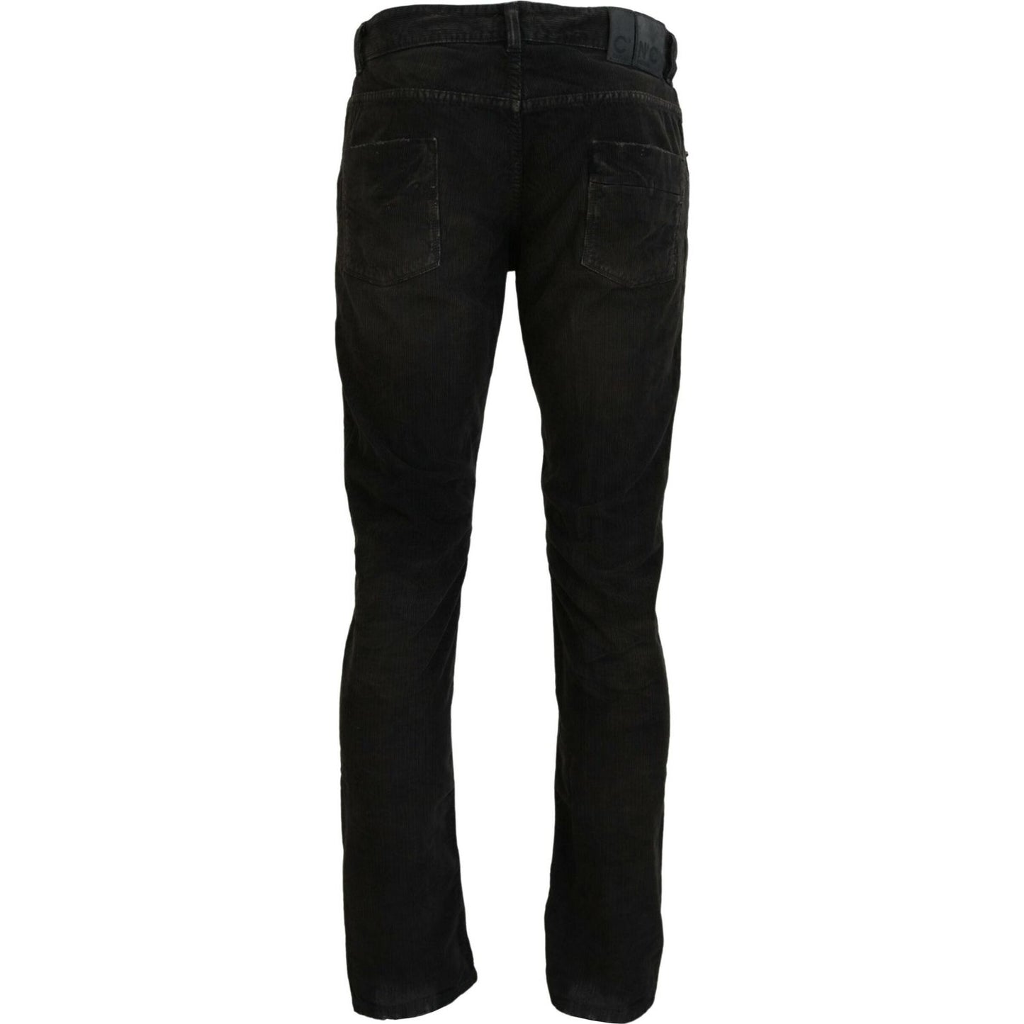 Costume National Gray Cotton Corduroy Men Casual Jeans PAN74676-48