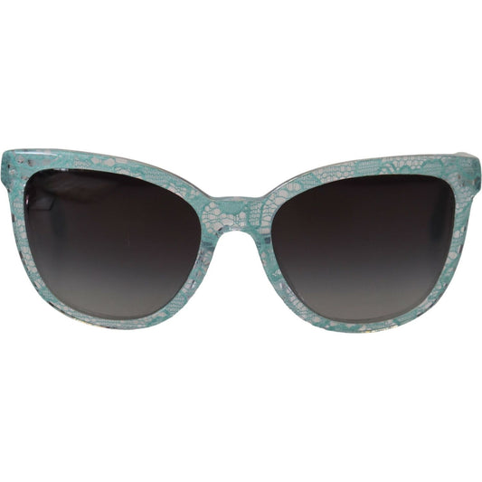 Dolce & Gabbana Blue DG4190 Lace Crystal Acetate Butterfly Sunglasses GLA1273