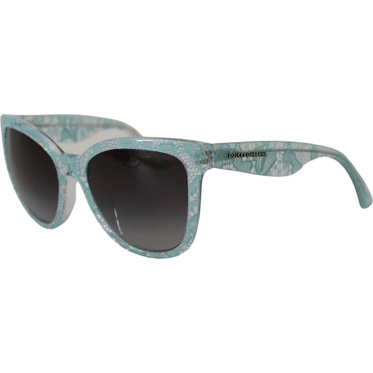 Dolce & Gabbana Blue DG4190 Lace Crystal Acetate Butterfly Sunglasses GLA1273