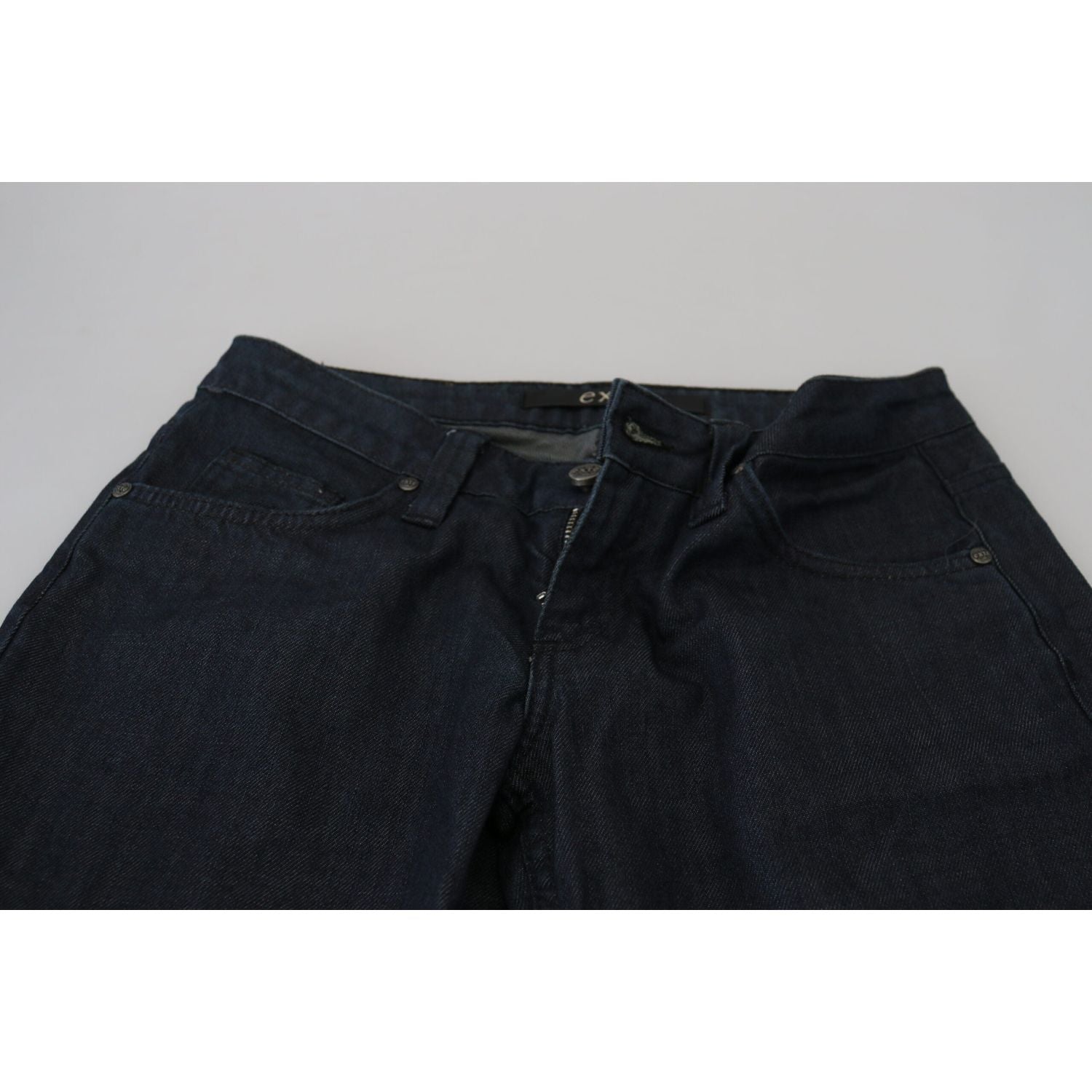 Exte Dark Blue Low Waist Straight Fit Women Denim Jeans