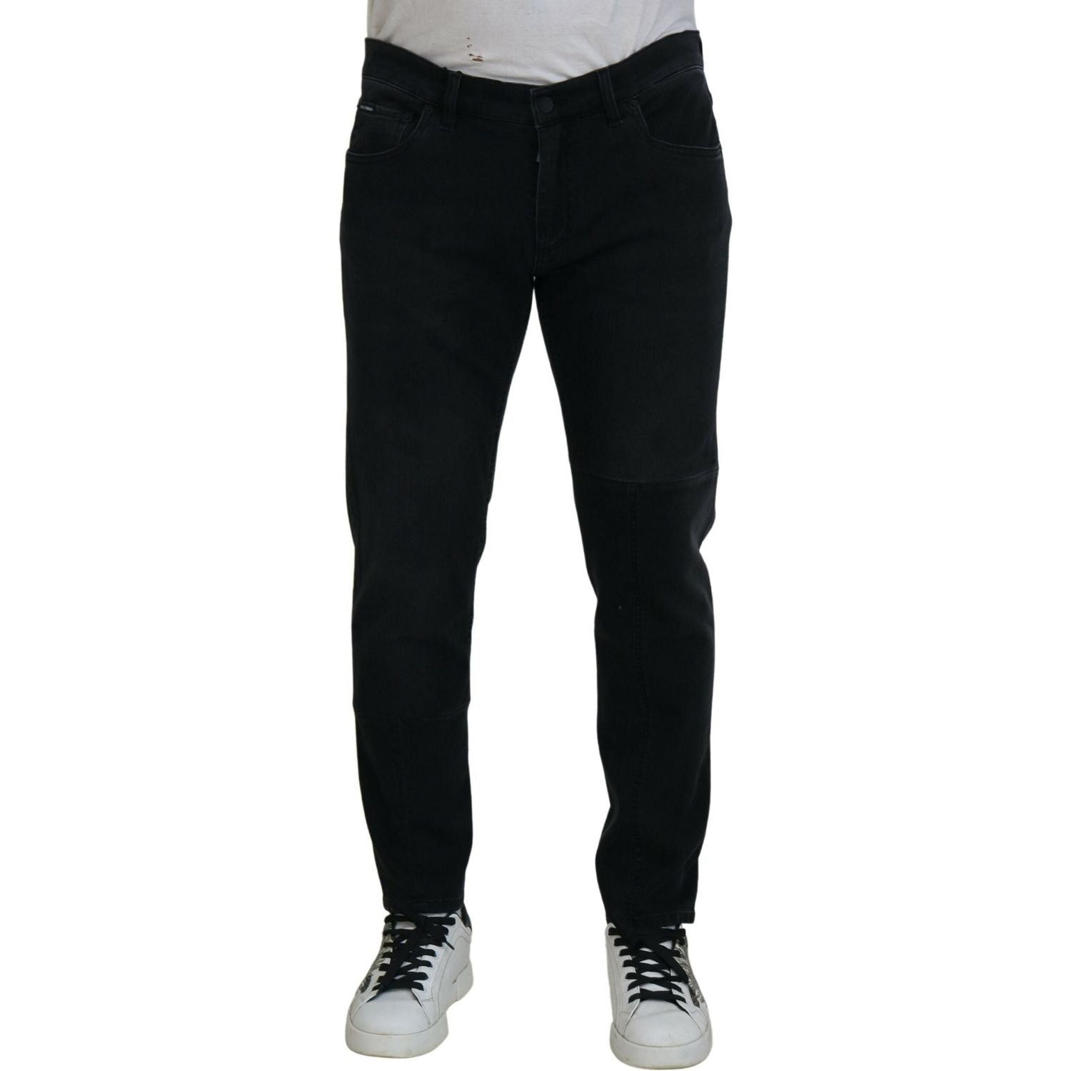 بنطلون جينز ضيق أسود أنيق من دولتشي آند غابانا