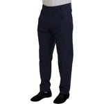 Dolce & Gabbana Dark Blue Cotton Chino Formal Pants PAN74722-56
