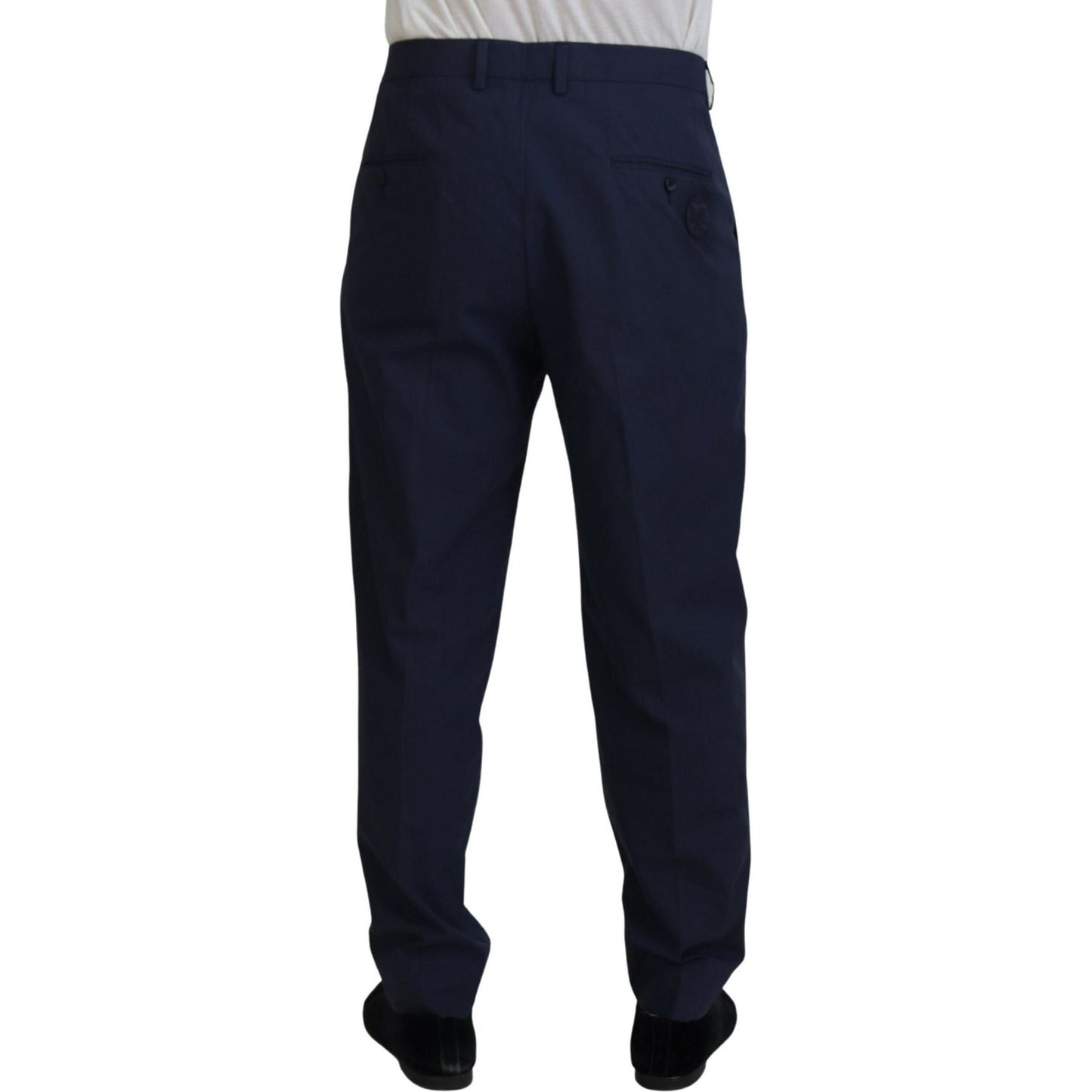 Dolce & Gabbana Dark Blue Cotton Chino Formal Pants PAN74722-56