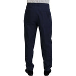 Dolce & Gabbana Dark Blue Cotton Chino Formal Pants PAN74722-56