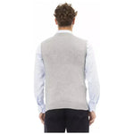 Alpha Studio Gray Viscose Men Jacket AL-23584-IT46 | S