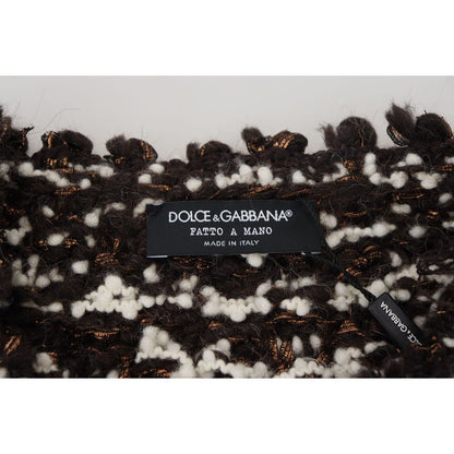 Dolce & Gabbana Brown Knitted Wool Fatto A Mano Sweater