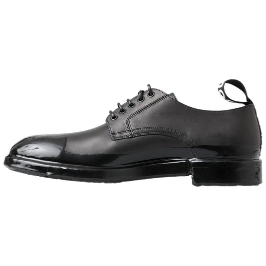 Dolce & Gabbana Black Leather Derby Dress Shoes MV5039- 48