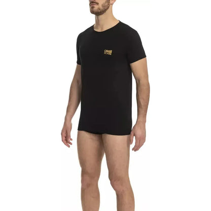 Cavalli Class Black Cotton Men's T-Shirt
