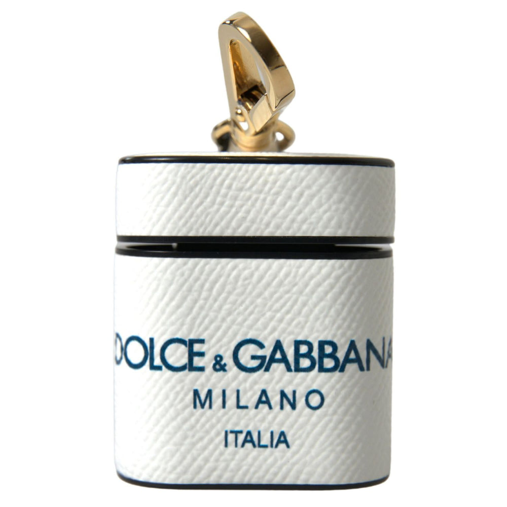 حافظة Airpods جلدية أنيقة من Dolce &amp; Gabbana باللونين الأبيض والأزرق
