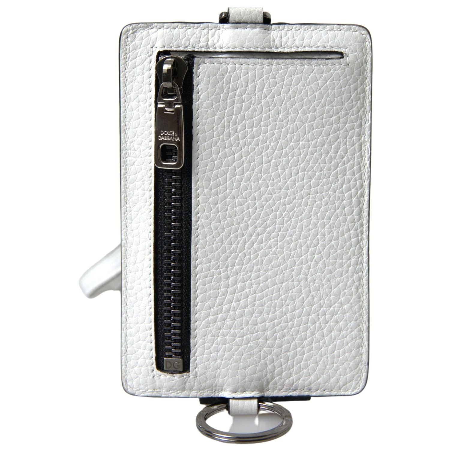Front view with bag zipped and handles upright.