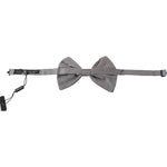 Dolce & Gabbana Elegant Silver Gray Silk Bow Tie Dolce & Gabbana Slate Gray