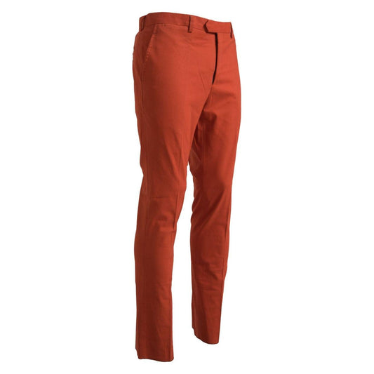 BENCIVENGA Orange Straight Fit Men Formal Trousers Pants PAN71619-46