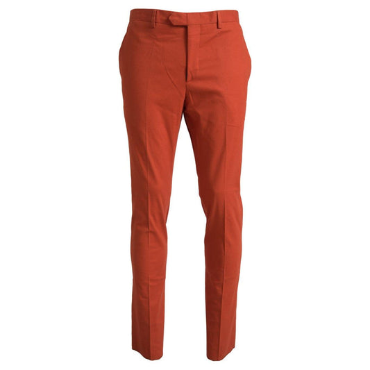 BENCIVENGA Orange Straight Fit Men Formal Trousers Pants PAN71619-46