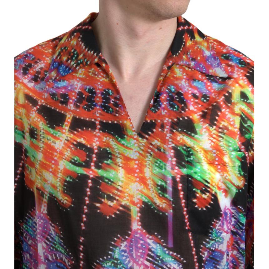 多色 Luminarie 印花棉质 Polo 衫