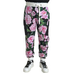 Dolce & Gabbana Multicolor Peony Joggers Cotton Men Pants PAN74844-58