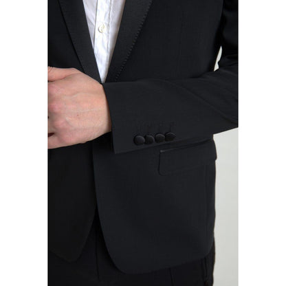 Dolce & Gabbana Black Wool Single Breasted MARTINI Blazer