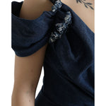 Dolce & Gabbana Blue Patchwork Two Tone Denim Mini Dress DR281102