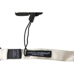 Dolce & Gabbana Elegant White Silk Bow Tie Dolce & Gabbana Dark Slate Gray