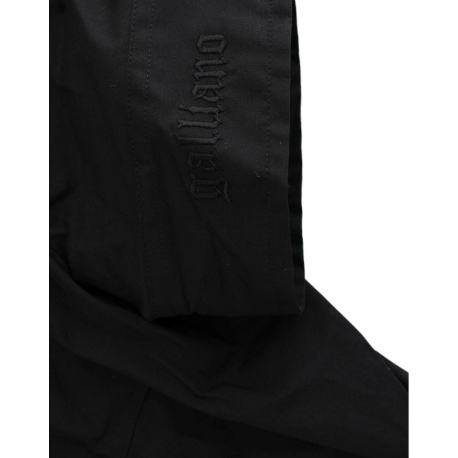 优雅黑色棉质弹力短袖衬衫