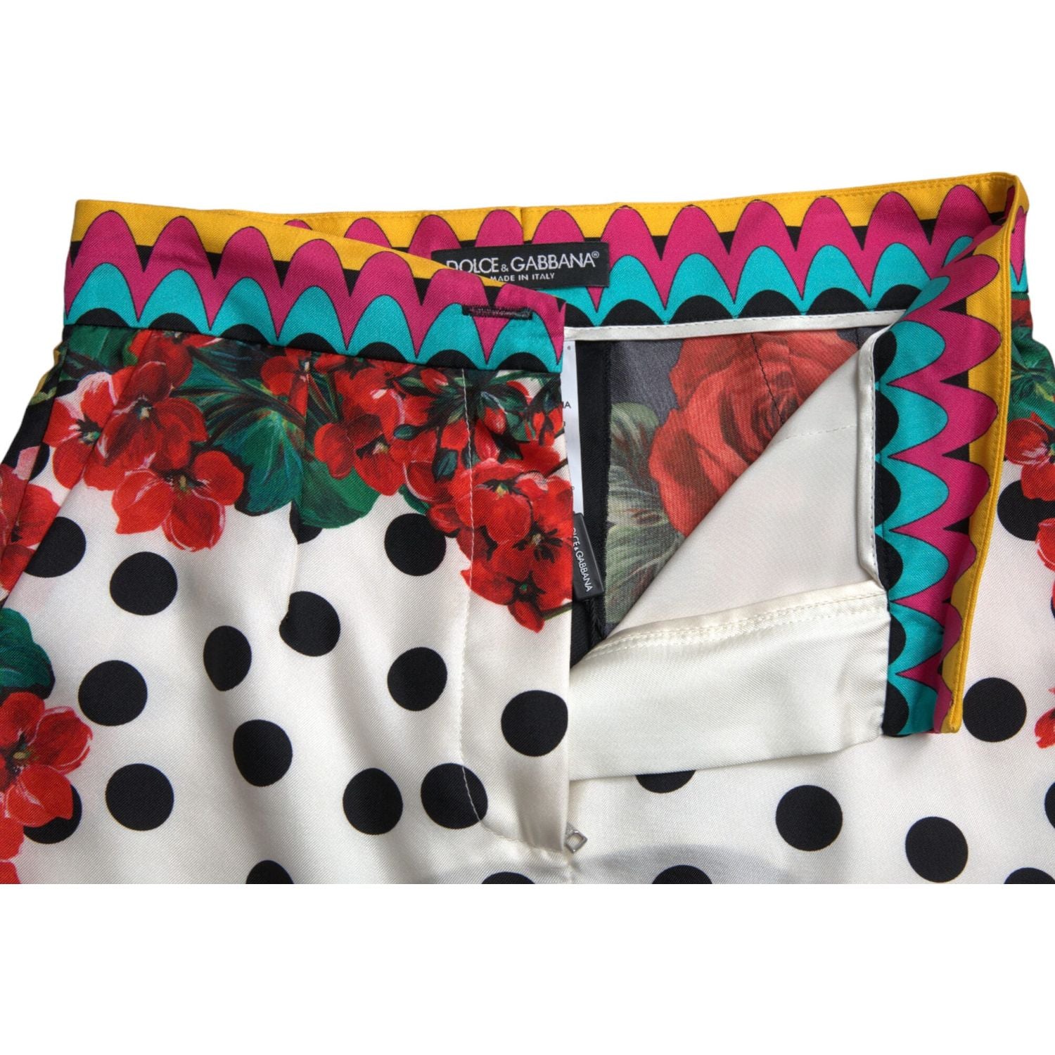 多色真丝高腰热裤