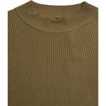 Dolce & Gabbana Army Green Viscose Crew Neck Sweater Dolce & Gabbana Dark Olive Green