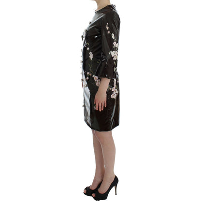 Dolce & Gabbana Black floral 3/4 Sleeve sheath dress