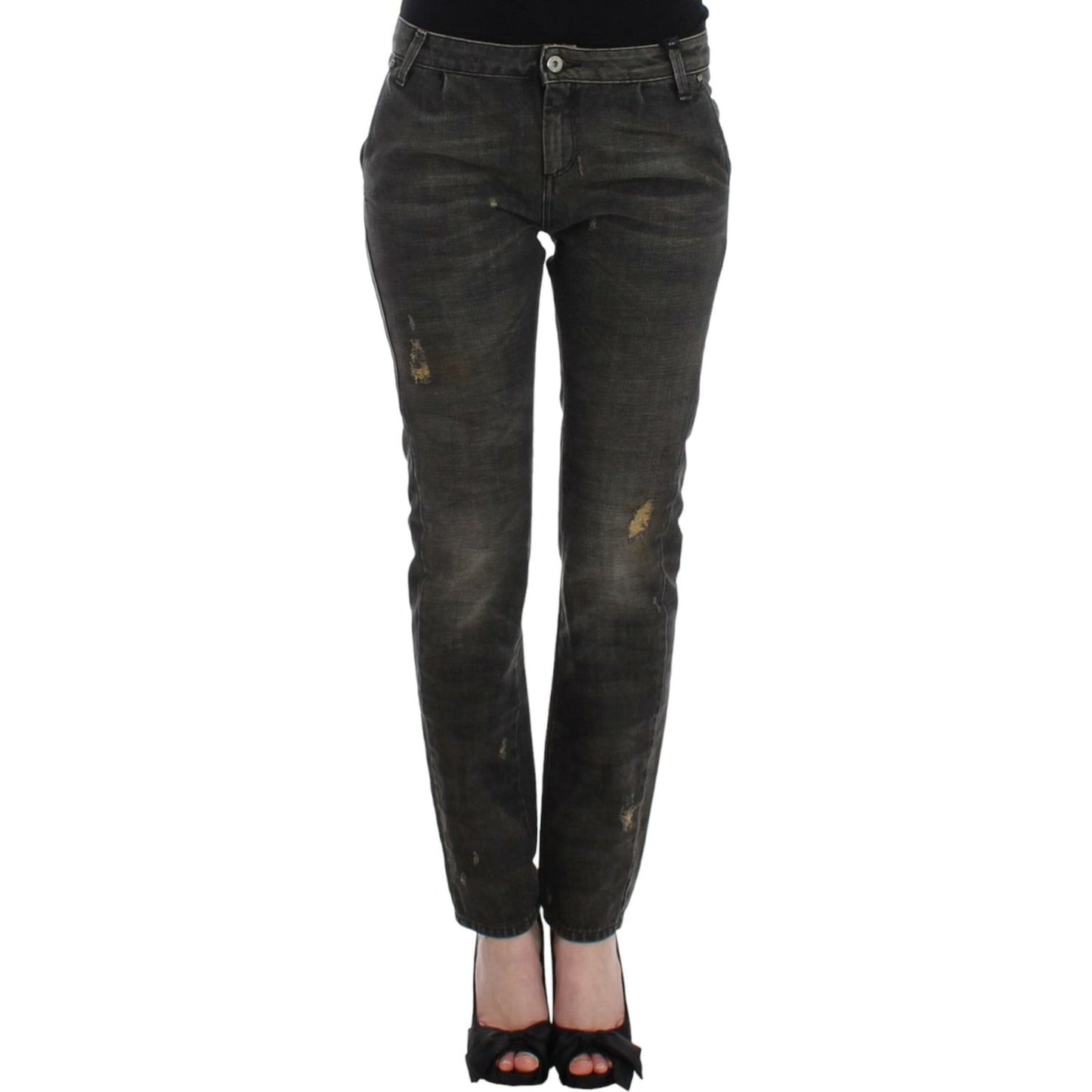 Costume National Gray distressed jeans SIG12464-1