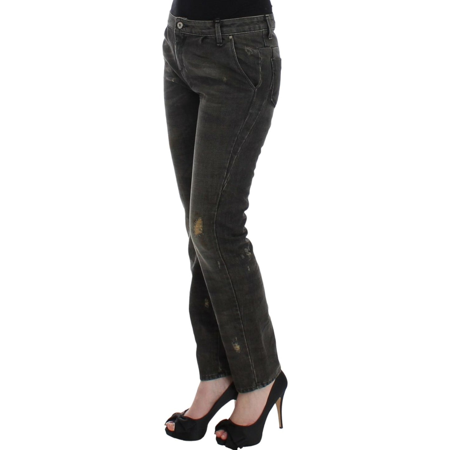Costume National Gray distressed jeans SIG12464-1