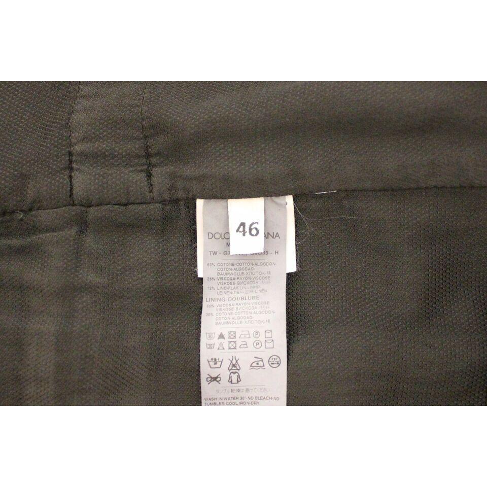 Dolce & Gabbana Black Flax Cotton Dress Vest Blazer VES10069-4