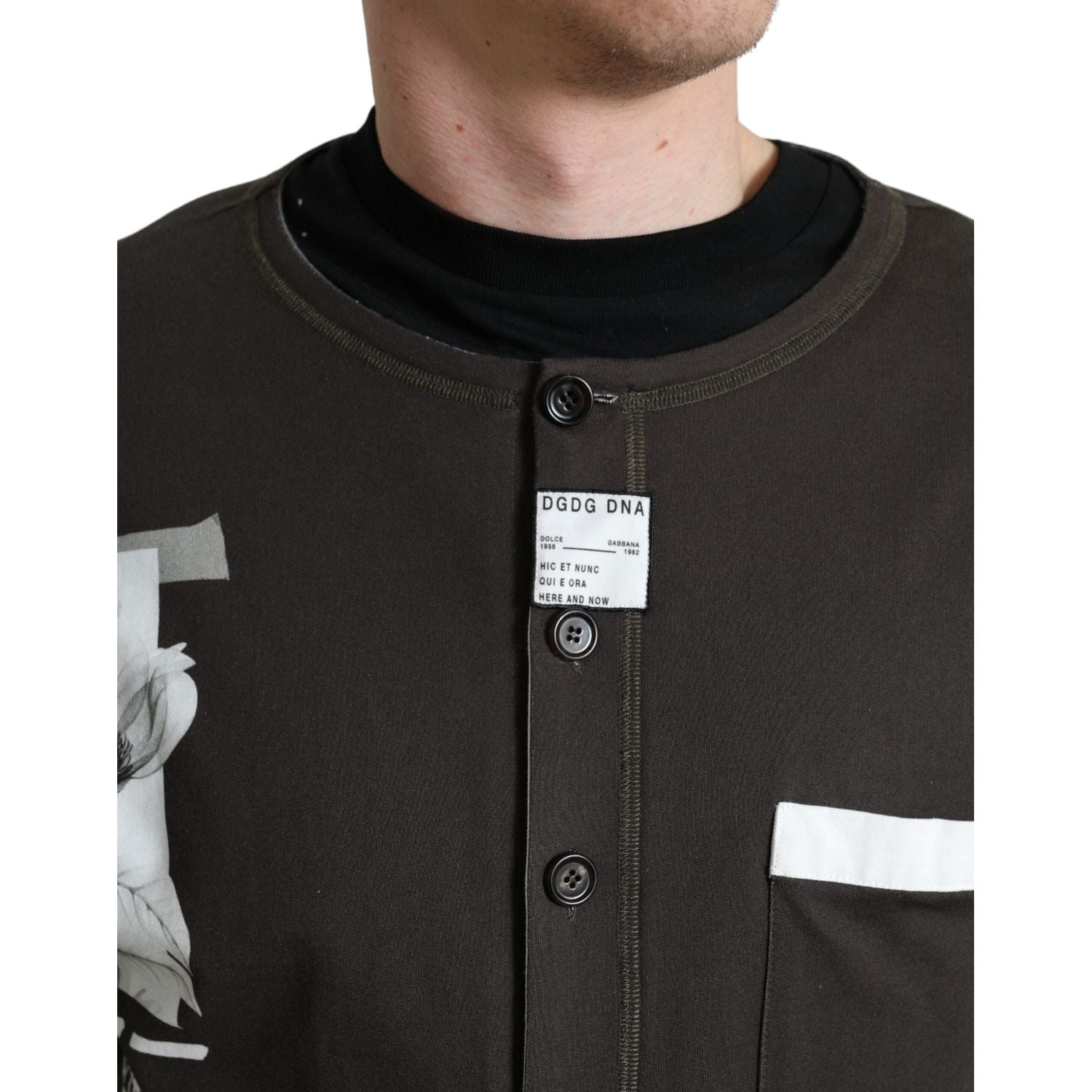 优雅棉质圆领套头衫