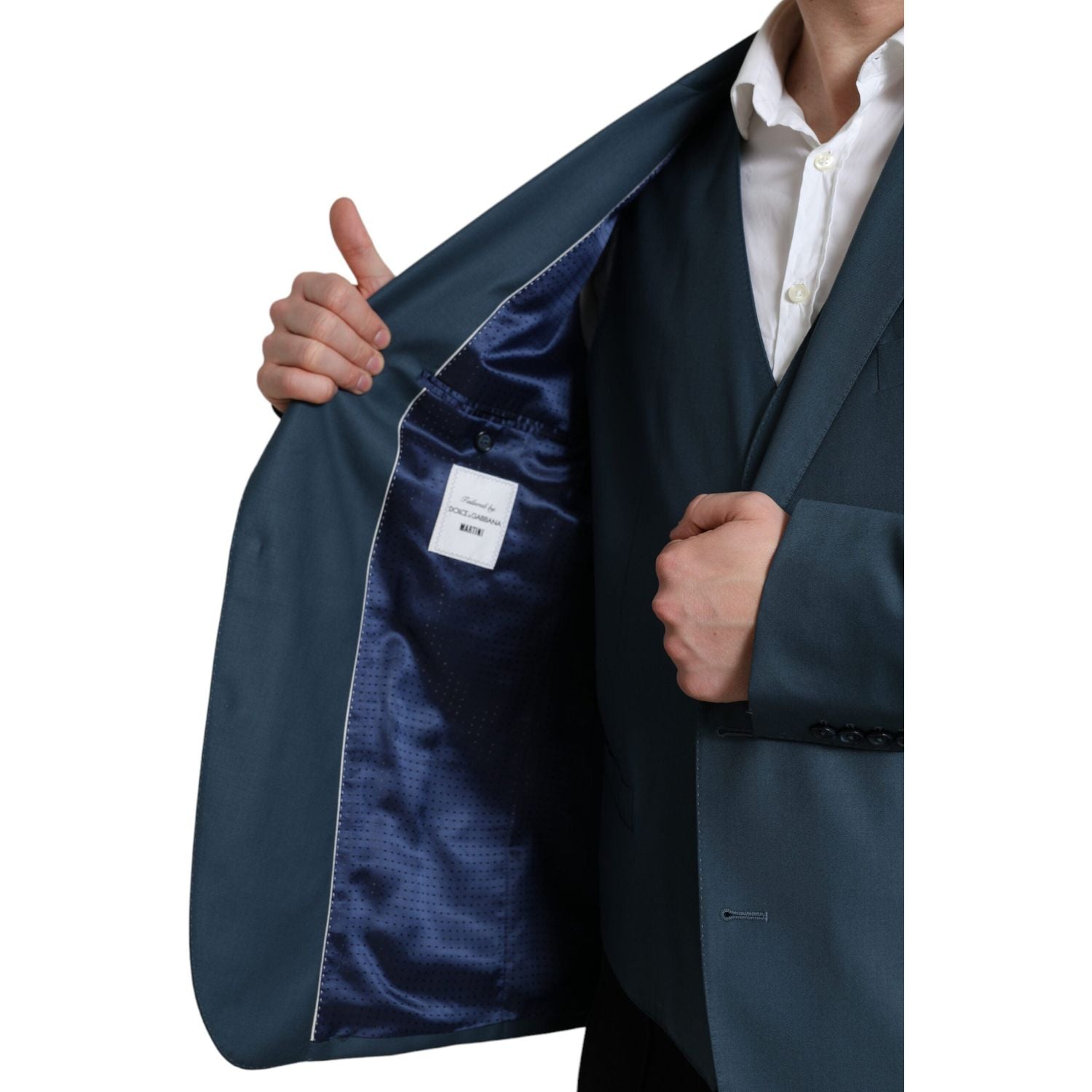 优雅绿色马提尼两件套羊毛西装