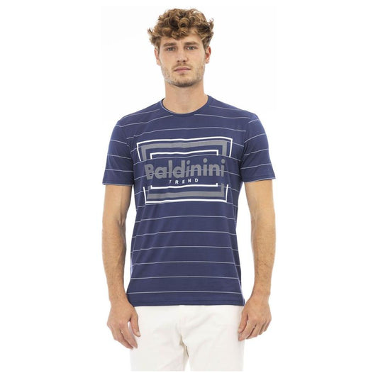 Baldinini Trend Blue Cotton Men T-Shirt BA-23708-L