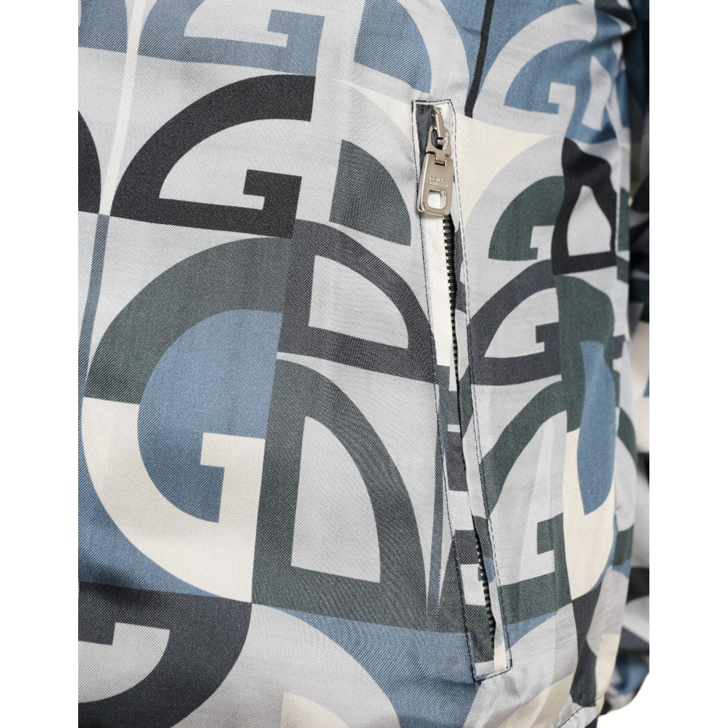 多色真丝飞行员夹克 - 经典优雅