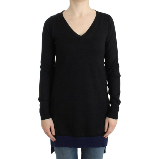 Costume National Black V-neck lightweight sweater SIG12053-1
