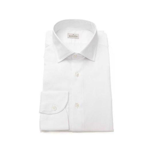 Bagutta White Cotton Men Shirt BA-23957-S