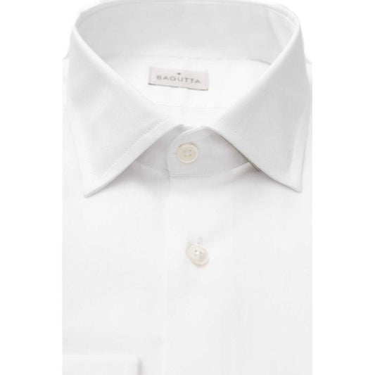 Bagutta White Cotton Men Shirt BA-23957-S