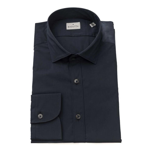 Bagutta Blue Cotton Men Shirt BA-23931-L