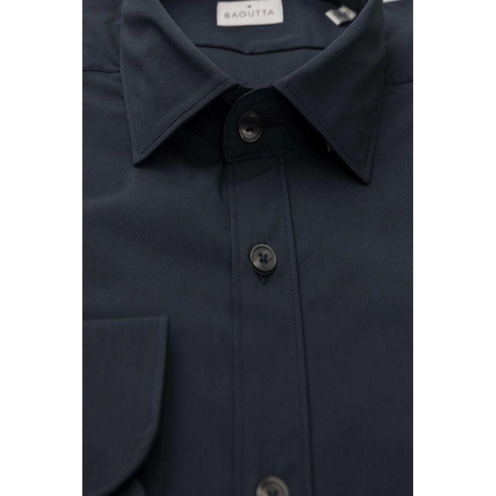 Bagutta Blue Cotton Men Shirt BA-23931-L
