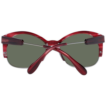 Serengeti Red Acetate & Metal Sunglasses