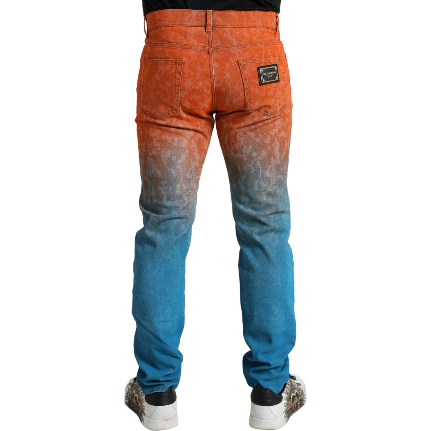 بنطلون جينز ضيق أنيق بألوان متدرجة من دولتشي آند غابانا