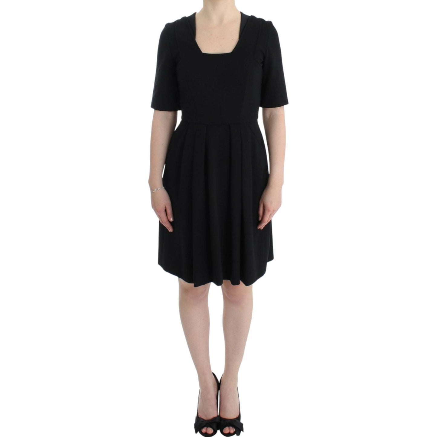 CO|TE Black short sleeve venus dress SIG12647-1