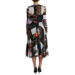 Dolce & Gabbana Multicolor Patchwork Floral Leopard Dress DR281031-40