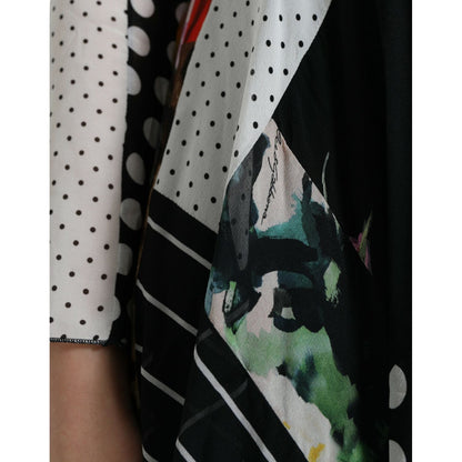 Dolce & Gabbana Multicolor Patchwork Floral Leopard Dress
