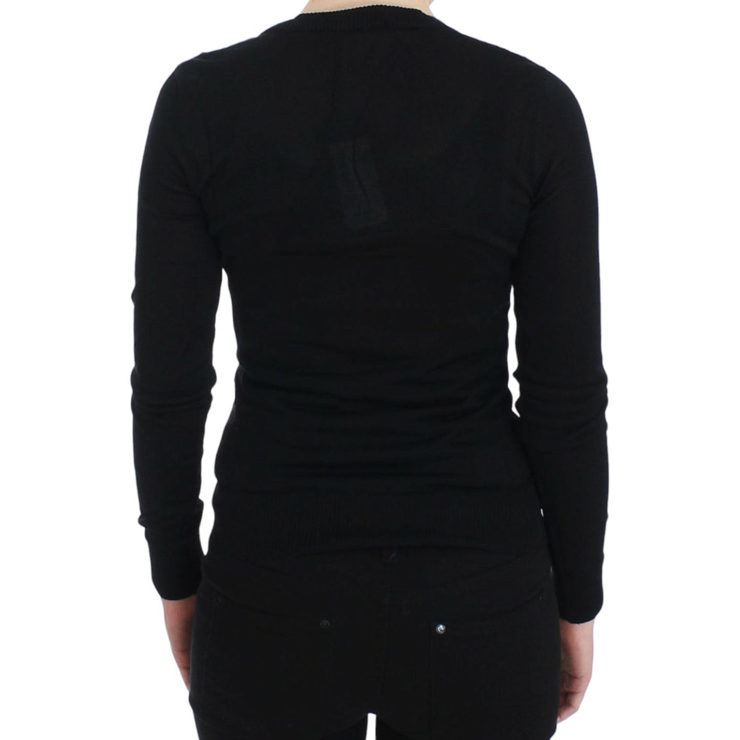 Dolce & Gabbana Black Cashmere Crewneck Sweater Pullover