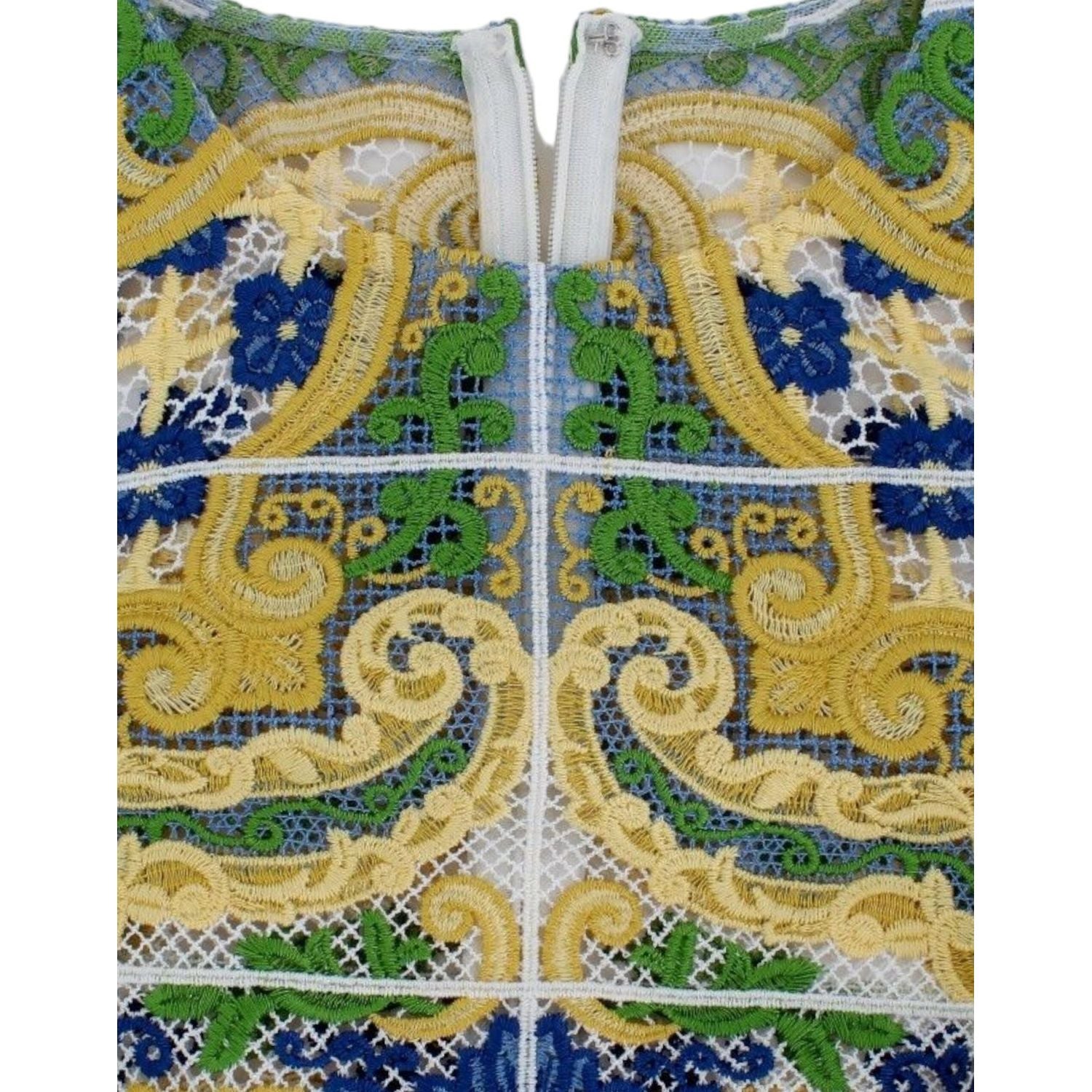 Majolica 刺绣无袖优雅