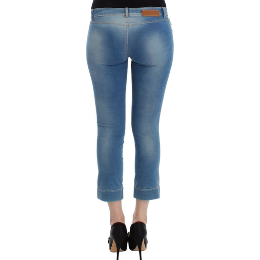 Ermanno Scervino Beachwear Blue Jeans Capri Pants Cropped SIG12454-2