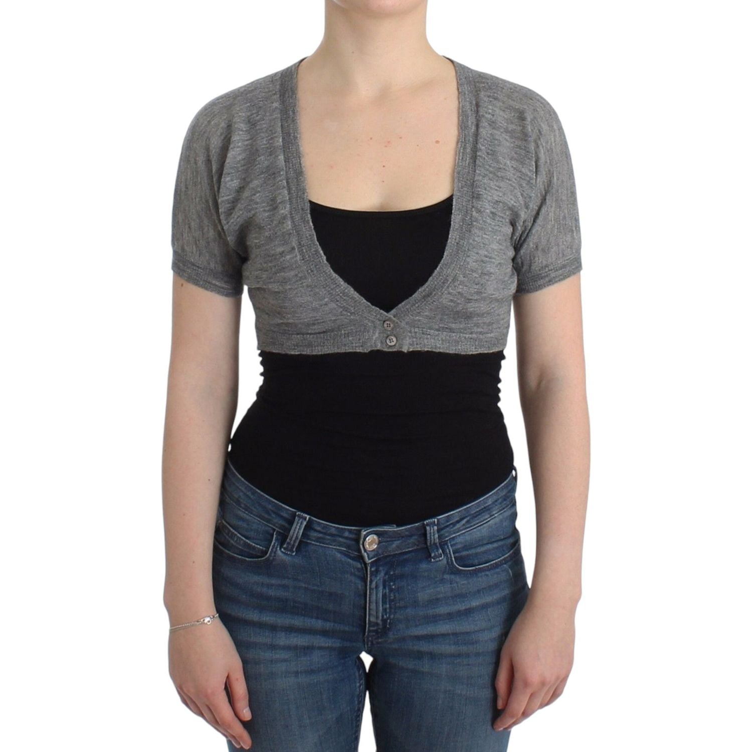 别致的羊驼羊毛混纺短上衣