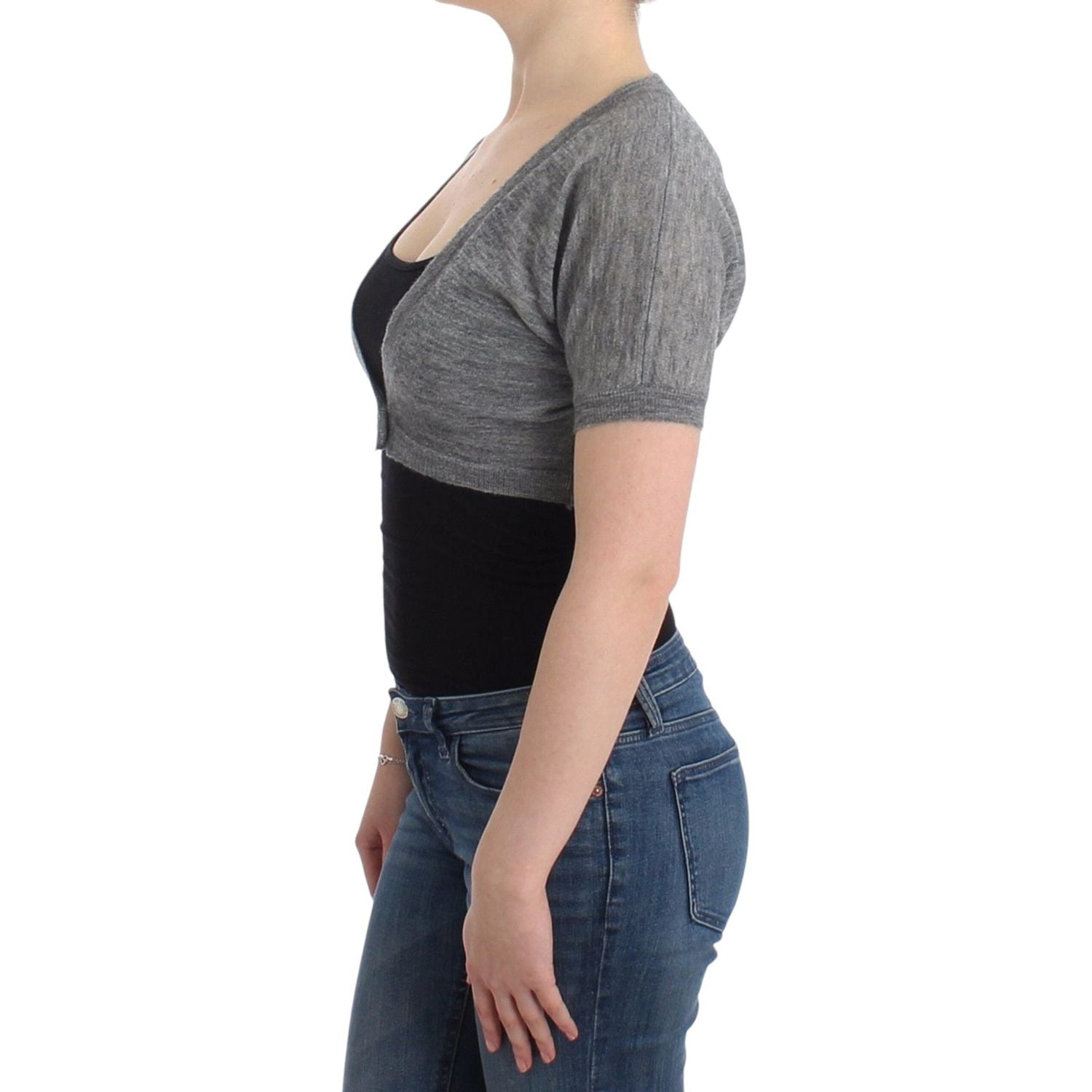 别致的羊驼羊毛混纺短上衣