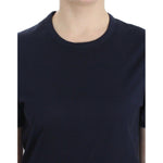 Ermanno Scervino Lingerie Blue Crewneck Cotton Logo T-shirt SIG12588-1